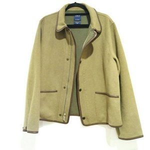 Lincs D.C&Co Wool cashmere leather trim jacket